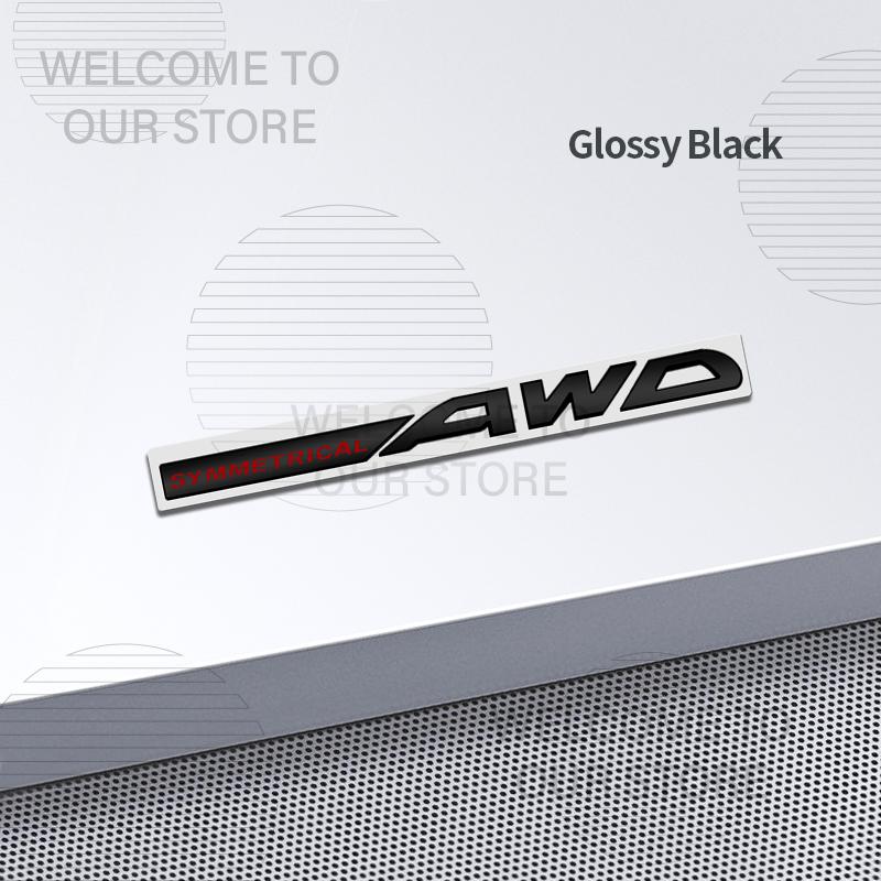 Car Decor Metal SYMMETRICAL AWD Letter Emblem 3D Sticker For Subaru Forester Leone Impreza Legacy Outback Tail Rear Trunk Decals EP1