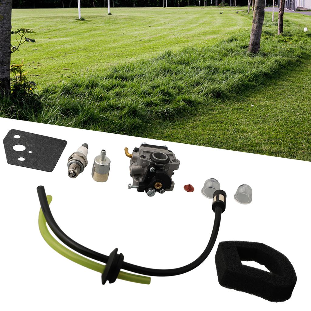 Carburetor Kit for BHX2500 Series Trimmers EBH252U EBH253U ER2650LX Featuring Gasket Air Filter and Fuel Filter Components