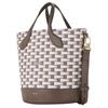 Bally Pennant Logo Geometric Pattern Leather Shoulder Tote Bag Women Handbags Brown 6307435