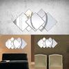 Diamond Mirror Wall Decor Romantic Home Mirror Hallway Living Room Sticker