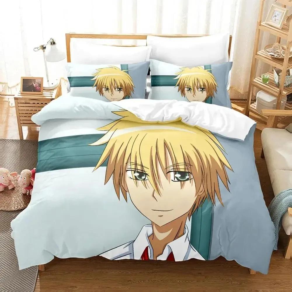 Anime Kaichou Wa Maid-sama Usui Takumi Misaki Bedding Set Boys Girls Twin Queen Size Duvet Cover Pillowcase Bed Boys Adult