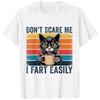 Erschreck mich nicht, ich furze leicht Lustiges sarkastisches Katze furzt T-Shirt Humor Lustige Kätzchen Witz Y2k Design Grafik Outfit Streetwear Tee