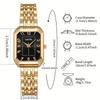 Women's Stylish Stainless Steel Square Bracelet Watch - Light Luxury