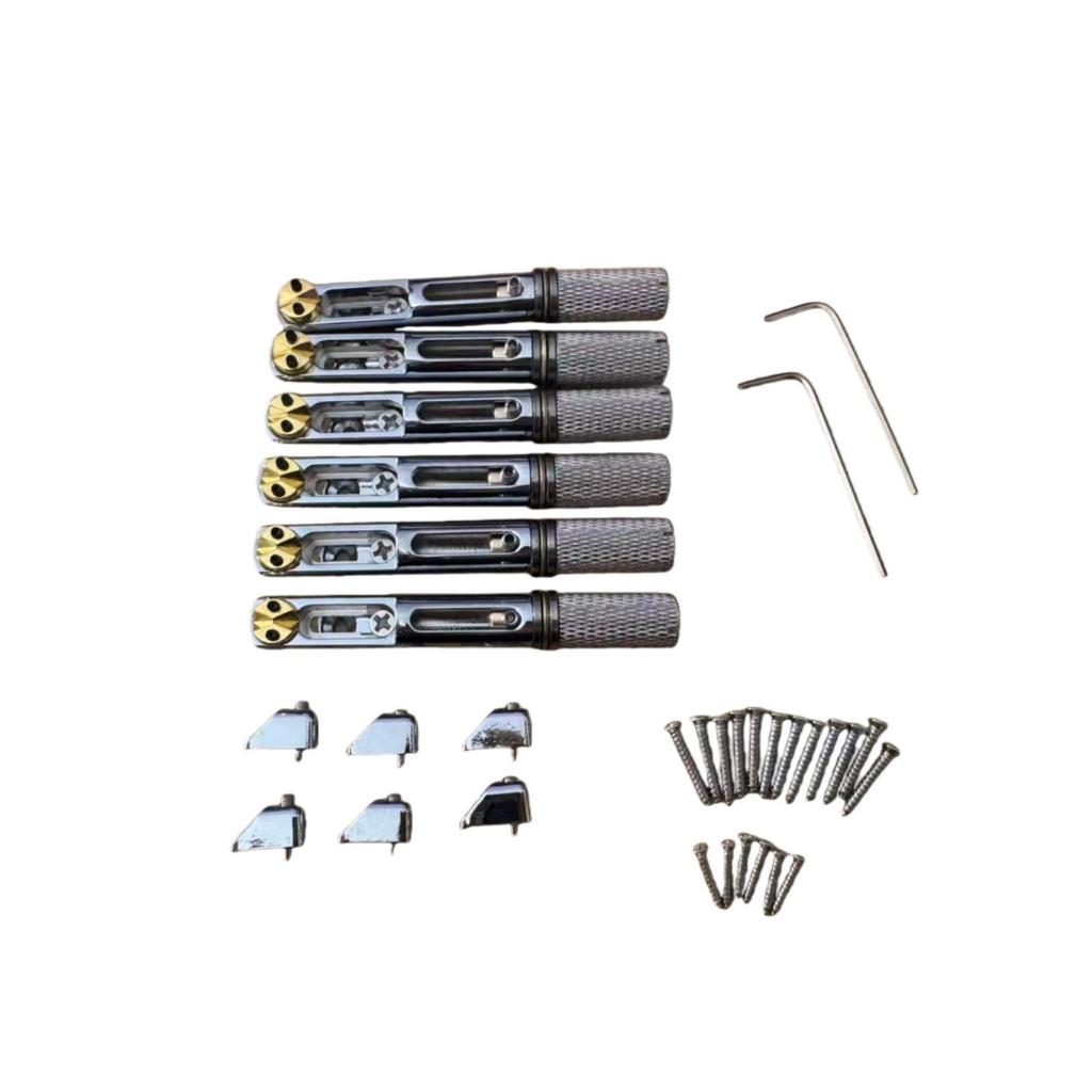 Single Piece Headless Electric Guitar with Split Bridge Tailpiece Accessories