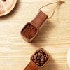 Valnötsträ Fyrkantig Kaffeböna Sked Slitstark Retro Måttsked Stötsäker Slät Yta Kryddmått Skopa Krydda Krydda