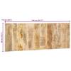 Headboard 140 cm Solid Raw Mango Wood