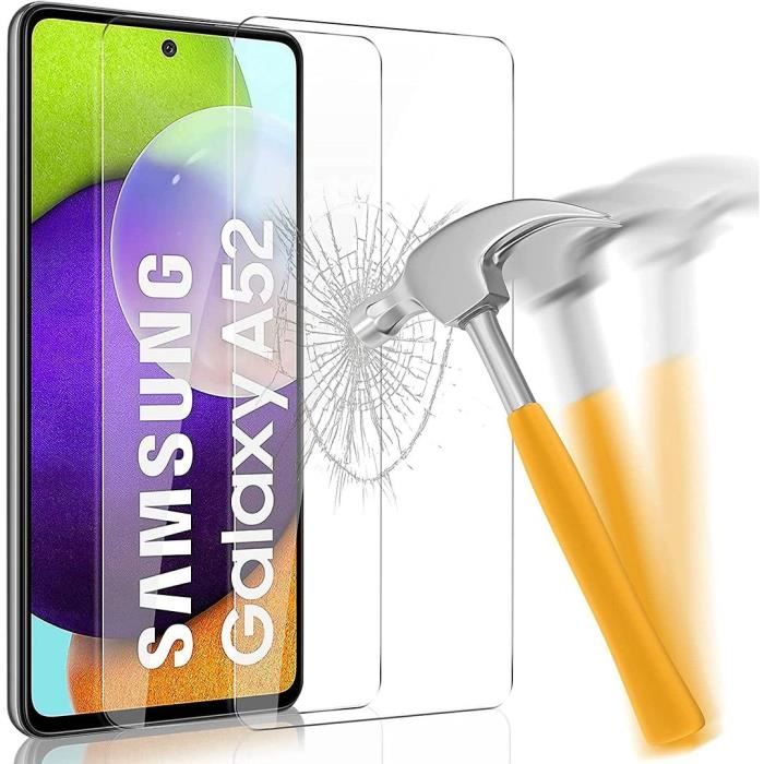 Verre trempé - PROSHOP - pour Samsung A52 5G - Anti rayure - Pack de 2 - Protection sûre écran