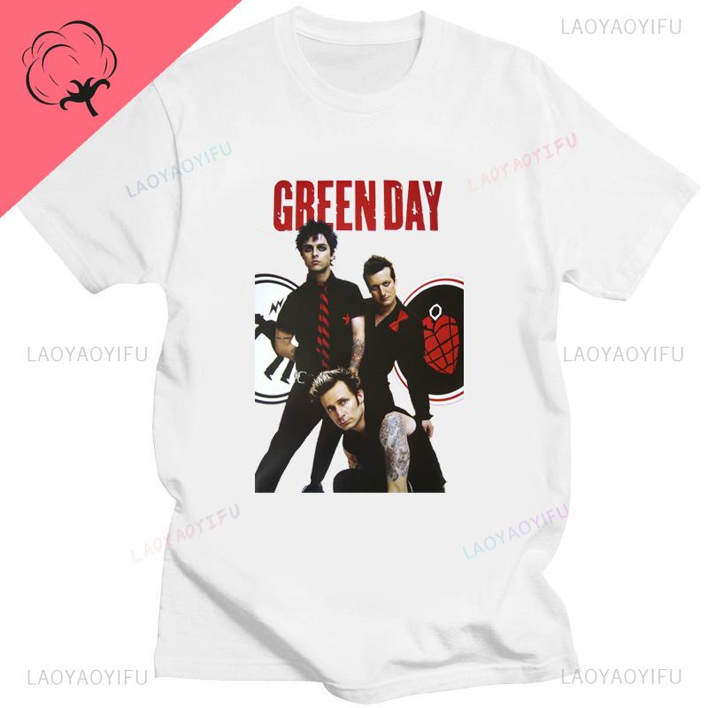 Green Day American Idiot Albuum Cover Tshirts Unisex Women Oversized Tshirts Novelty Funny Streetwear Summer Comfortable Tee
