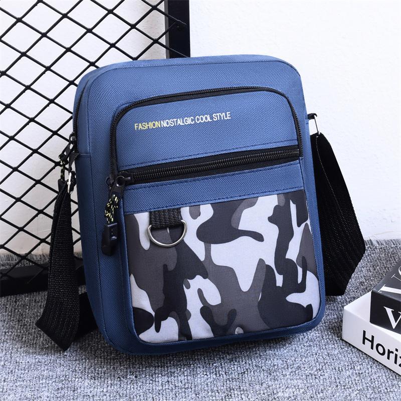 Camouflage Print Men's Shoulder Crossbody Bag Oxford Waterproof Business Outdoor Sports Small Square Bag