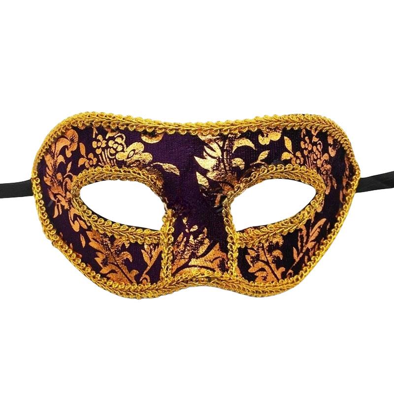 

Face Half Unique Mask Halloween Masquerade Makeup Ball Party Fancy Accessory Men фіолетовий