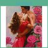 And "dancing Embroidery Diamond Lovers Poeny" Cross Stitch Diamond Mosaic Diamond Rubiks Rhinestone