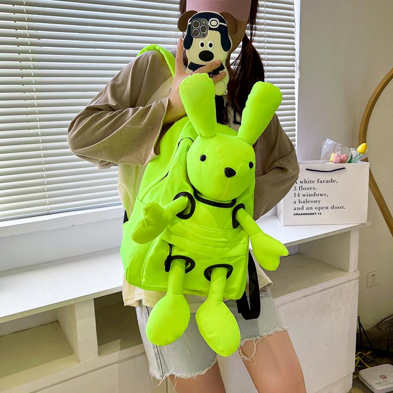 2024 Yaz Öğrenciler için Sevimli Tavşan Naylon Sırt Çantası - Günlük Moda Çanta