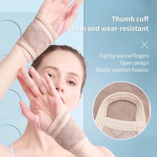1Pc Unisex Wrist Brace Tightly Wrap Elastic Sweat Absorbing Wrist Band for Playing