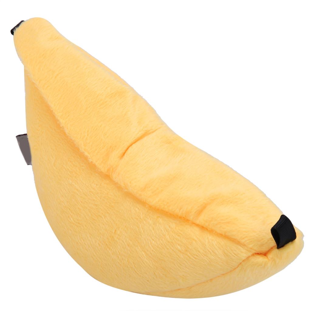 Hanging Pet Bed Velveteen Banana Shaped Pet Nest House for Hamster Hammock(Yellow)