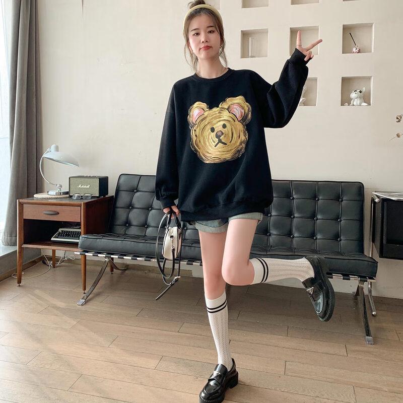 IMAGINEX Women's Urban Casual Long-Sleeve Crewneck Sweatshirt