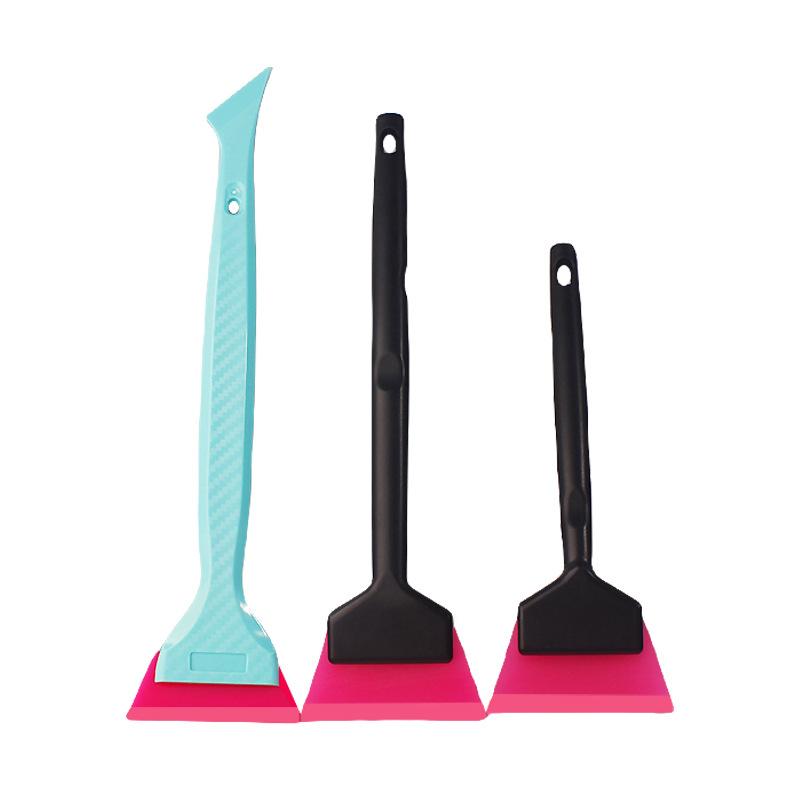 1Pcs Car Corner Windshield Handheld Cleaning Tool Small Window Tint Mirror Squeegee Different Softness Rubber Blade Scraper