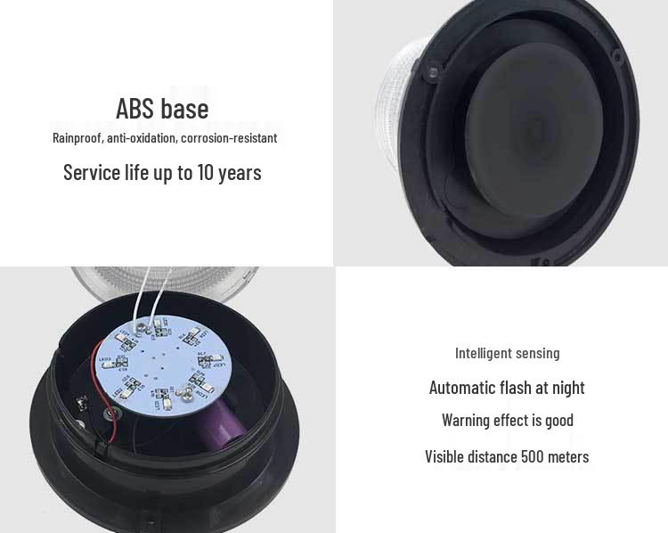 Red and Blue Solar Car Roof Strobe Light Warning Signal for Night Safety