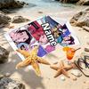 Custom Name Personalized KPop Demon Hunters Print Beach Towel, for Trip Camping Beach Party Home Decor, Birthday Gift for Family & Friends