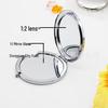 Engraved Double-Sided Portable Makeup Mirror - Metal Folding Design