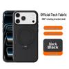 Compatible with iPhone 17 Pro Max: Magnetic Tech Texture Rotating Stand Phone Case, Fabric Anti-fall Cover, Fits iPhone 16 & 15.