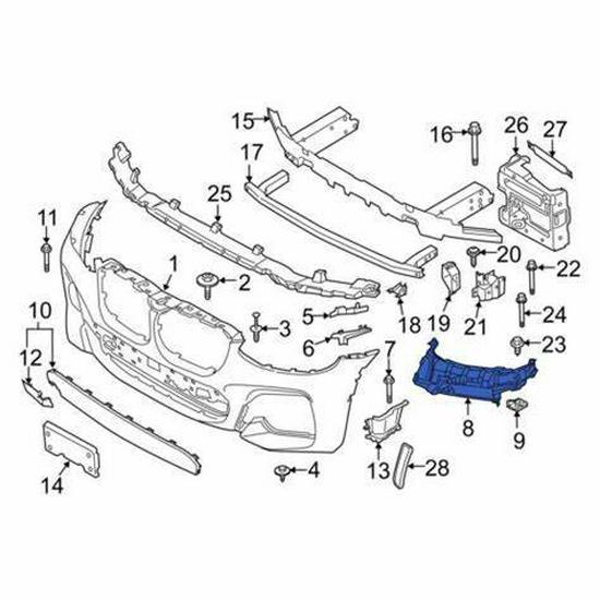 BMW X3 X4 G01 G02 Front Brackets 51118064595/64596 (Pair)