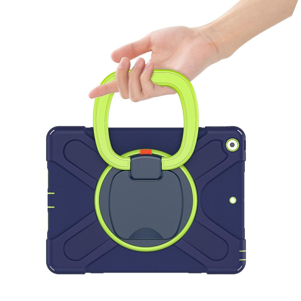 Case for iPad 10.2" 2021/2020/2019 (9th/8th/7th Gen.), Kickstand 360, Navy Blue/Green