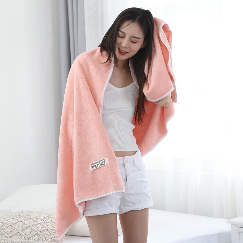 Extra Large Coral Fleece Bath Towel 90x180cm - Versatile Wrap for Bath, Sofa, or Nap.