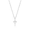Trendy 925 Silver Cross Zircon Pendant Necklace - European & American Hip-hop Style