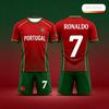 2026 Speciel NR.7 Ronaldo Fodboldtrøje Shorts Sæt Kvinder Mænd Portugal Fans Skjorte og Shorts Sommer Børn 2-delt Sæt Mode 26