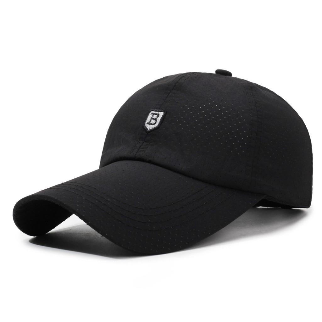 B Embroidery Letter Duckbill Baseball Cap Cotton Adjustable Sun Hat Protection