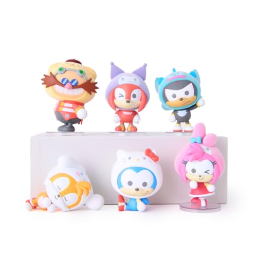 SEGA FAVE SONIC & FRIENDS x Sanrio characters Fluffy Figure Relax BOX