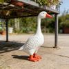 White Goose Garden Statue, Resin Duck Sculpture, Outdoor Yard Art Decor for Patio & Lawn