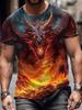 Summer Street Style Fashion Men's T-shirt Urban Everyday Casual Short-sleeved Top 3D Dragon Print Men's Outdoor T-shirt