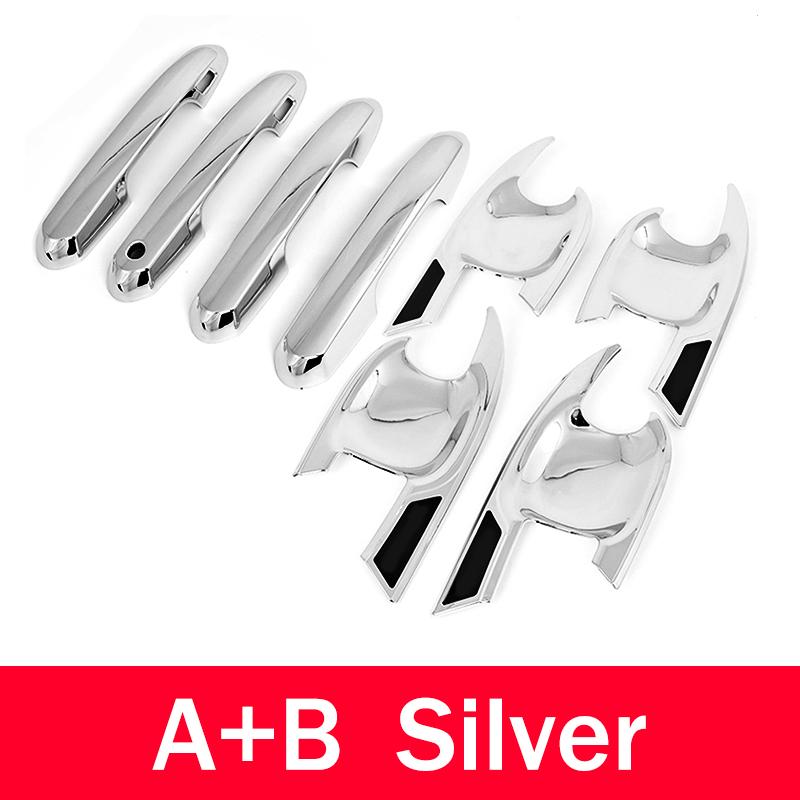 Car Styling ABS Carbon Fiber Trim Door Handles Bowl Cover Protection Sticker For Toyota Highlander XU70   2022