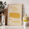 1pc Butter Poster Minimalist Kitchen Decor Funky Fun Food Baking Wall Art Perfect Gift for Butter Lovers Home Living Room Decor