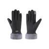 Winter Warm Gloves for Women Soft Fleece Lined Touchscreen Faux Fur Cuff Classic Design Cold Gloves
