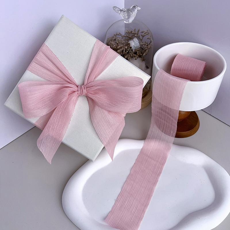 1PC Silver Glitter Ribbon Sparkling Organza Ribbon Ribbon Bow Wedding Cards & Invitations