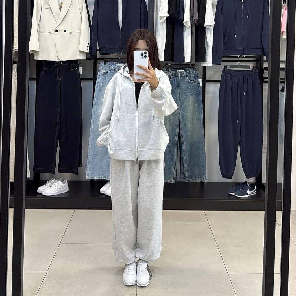 European & American Women's Fashion Summer Casual Sporty Cardigan & Zipper Pants Set