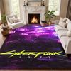 Cyberpunk 2077 Carpet Door Mat for Living Room or Bedroom Protective Mat Under Chair Office Decoration Christmas Gift Birthday Present
