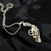 Collana Hip-hop in Acciaio Titanio Pendente a Forma di Pistola da Uomo Gioielli di Lusso alla Moda