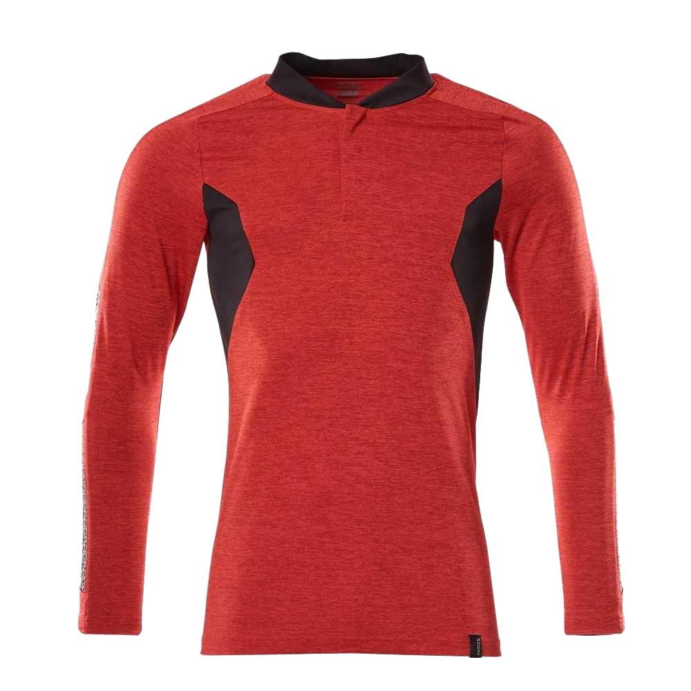 Mascot Mens Accelerate Flecked Coolmax Long-Sleeved Polo Shirt