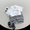 Children's Thin Vertical Striped Pants Cropped Pants Boys and Women's Summer Korean Casual Pants Mosquito Proof Pants