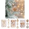 6pcs Transparent Christma Tree Pendants Entwined with Linen Rope Christmas Ornaments  Home