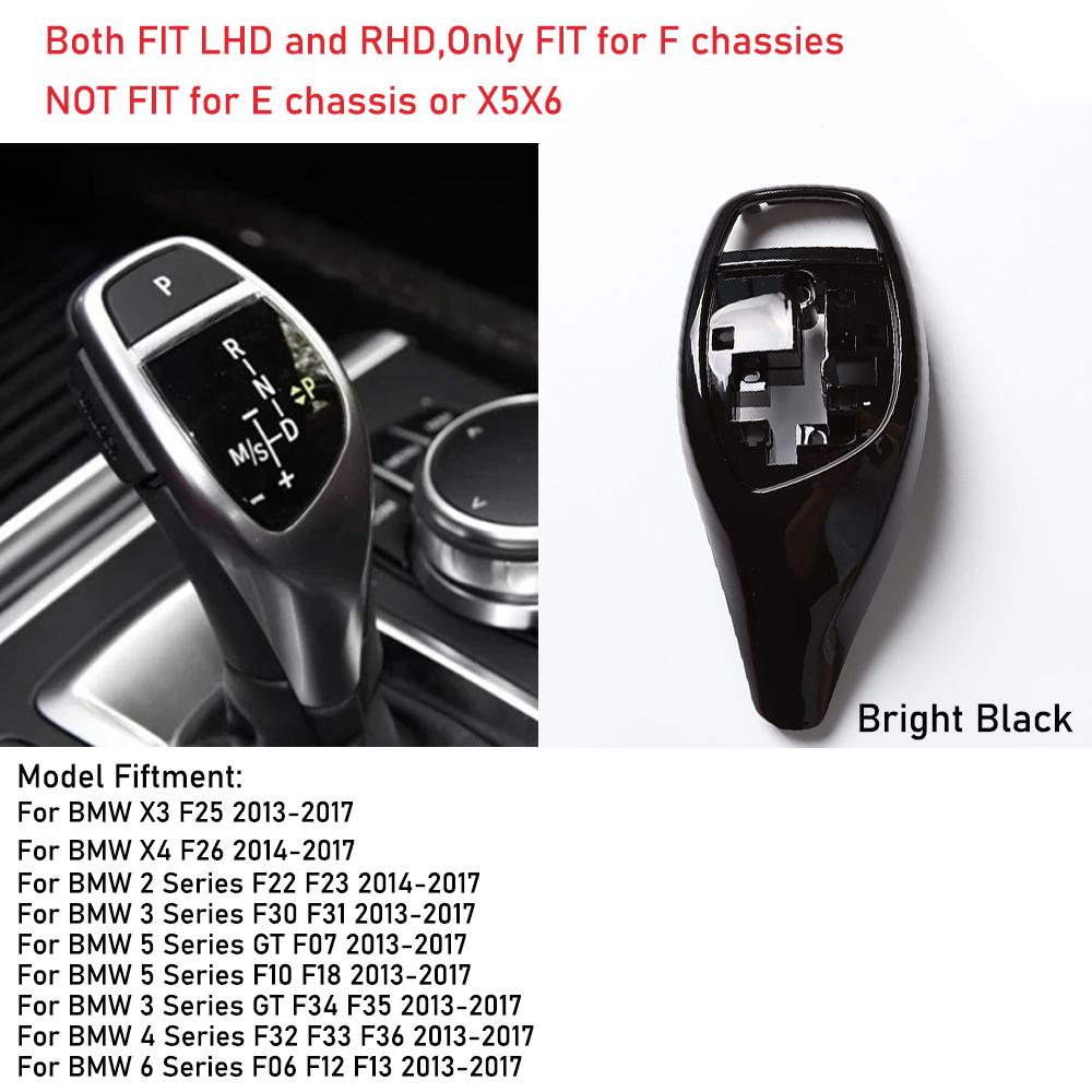 

LHD RHD Short Shift Lever Cover Handlebar Cover Sport Replacement Accessory Fit for BMW 3/4/5 Series GT,6 Series X3 X4 чёрный