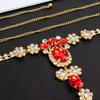 Cross-Border Hot-Selling Ruby Rhinestone Bikini Body Chain Thong