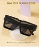 Chic Square Frame Women's Sunglasses - Large Candy Colors, UV Protection, Trendy European & American Style