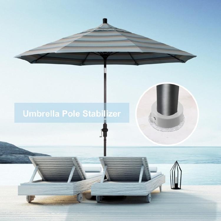Pool Patio Umbrella Rod Adapter Stabilizer Sleeve Fit 1.35inch Umbrella Rod Ground Pool Umbrella Holder Threaded Hole