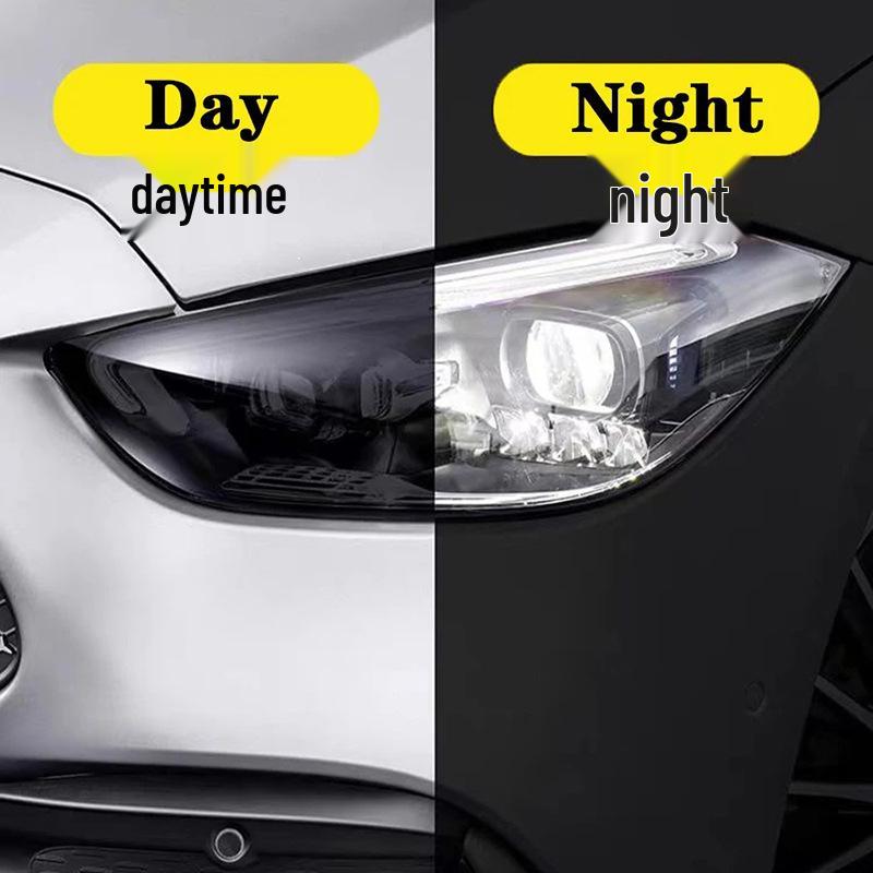 Smoked Black TPU Car Light Film - Self-Healing, Anti-Scratch Headlight & Taillight Wrap