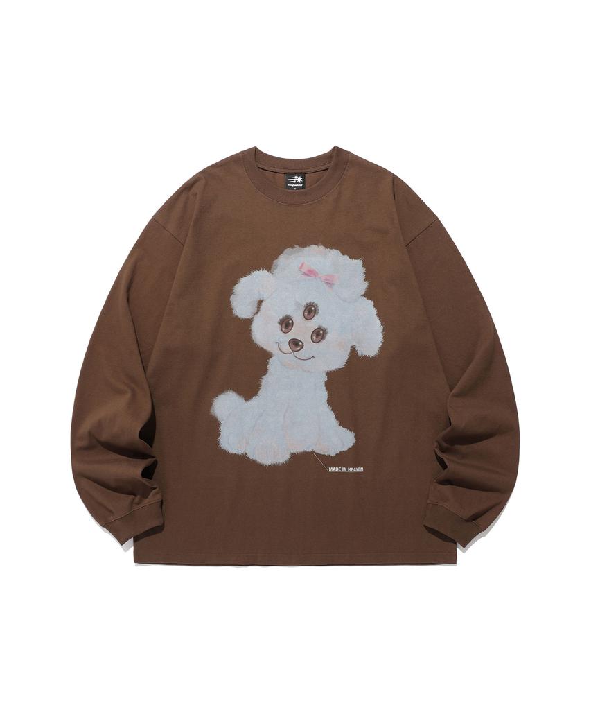 NICEGHOSTCLUB 3Eyes Dog Big Big L/S Tee_Brown(Ng2Fsut551A)