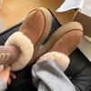 Fashion Ladies Shoes 2024 Hot Sale Sleeve Women's Boots Winter Round Toe Plush Fleece for Warmth Solid Short Barrel Platform Snow Boots